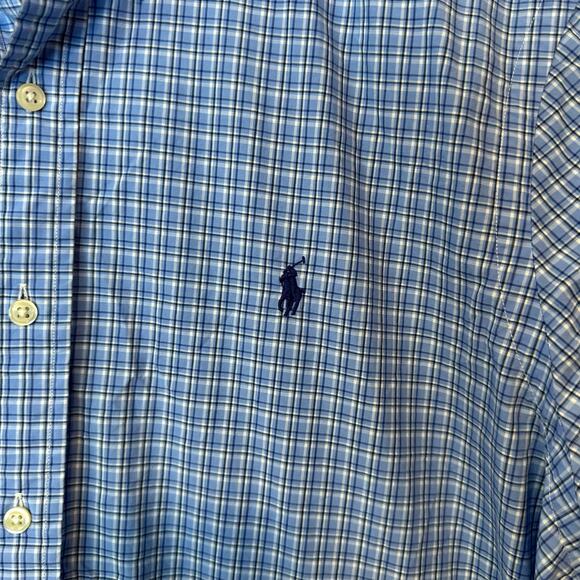 Ralph Lauren Men’s Plaid Button Down Short Sleeve Shirt
Size XL Pony Logo Office - Picture 3 of 10